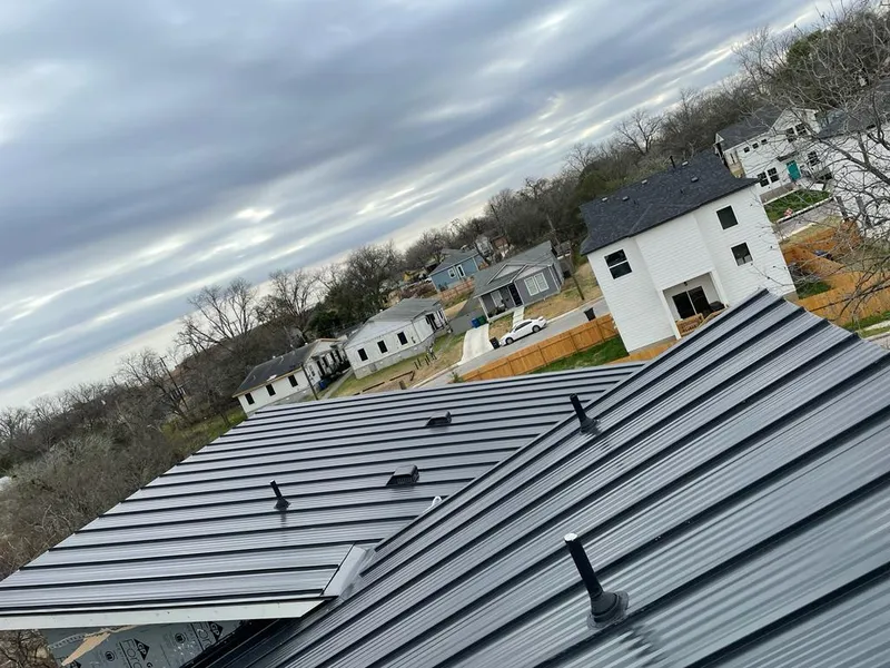 Standing seam metal roof panels with vents for Skylight Repair in Middleburg Heights